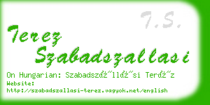 terez szabadszallasi business card